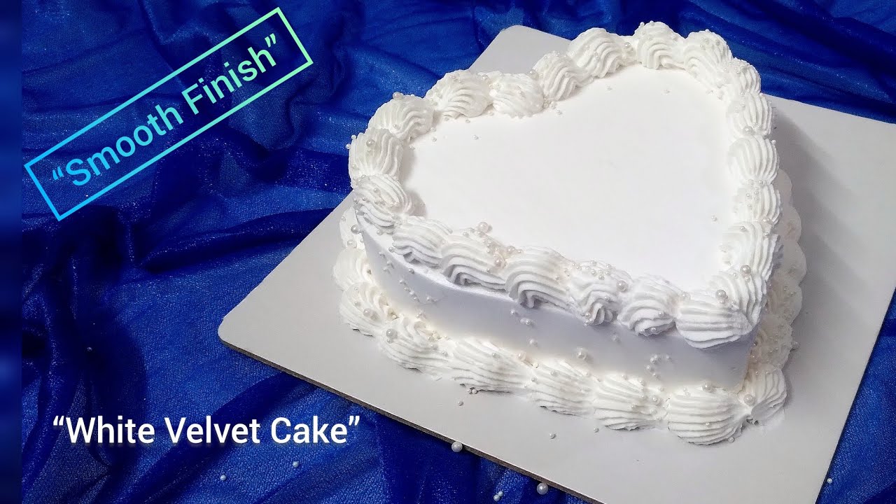 🍰 White Velvet Cake Decoration Tutorial | Smooth & Elegant Cake Decorating