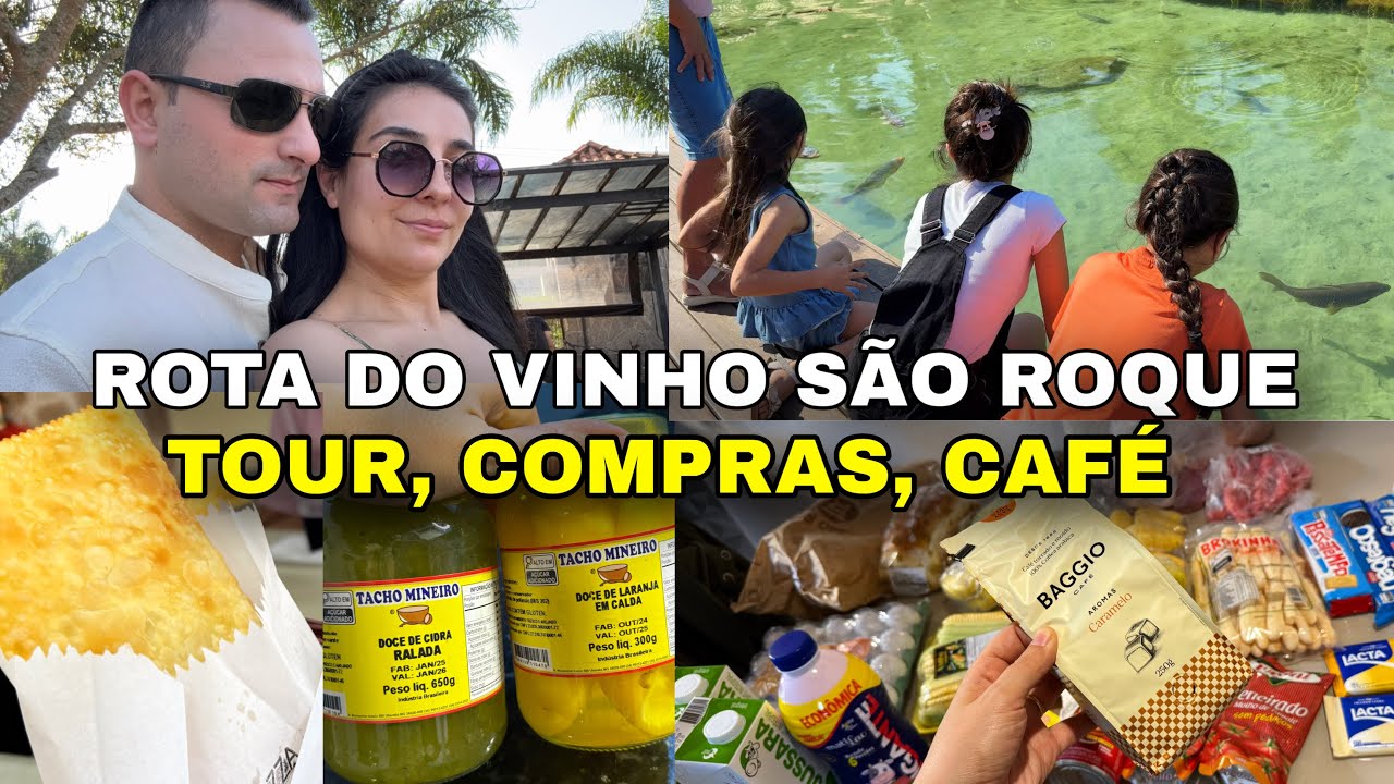 VLOG: Rota do vinho S&atilde;o Roque, mostrei restaurantes na estrada, compras de mercado, caf&eacute; diferente 