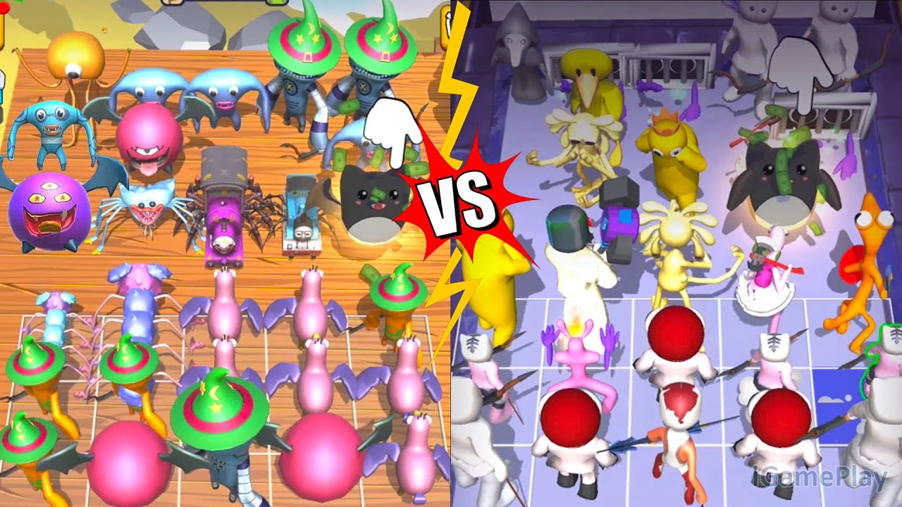 Banban Fight Horror Garten Vs Merge Monster Rainbow Friend, Merge Battle Gameplay