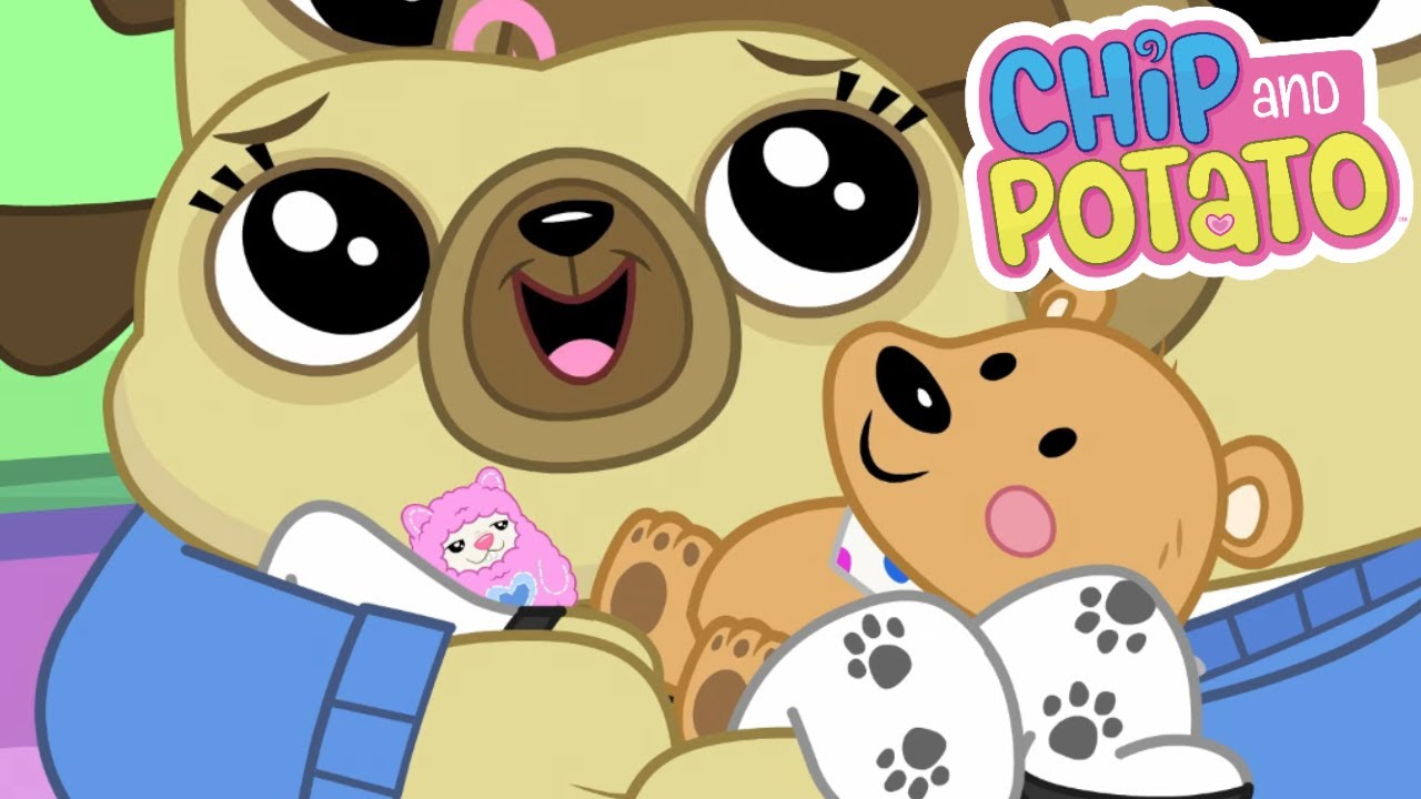 Chip and Potato | Chip e Deely Bear // Lição de piano de Chip | Desenhos animados para crianças
