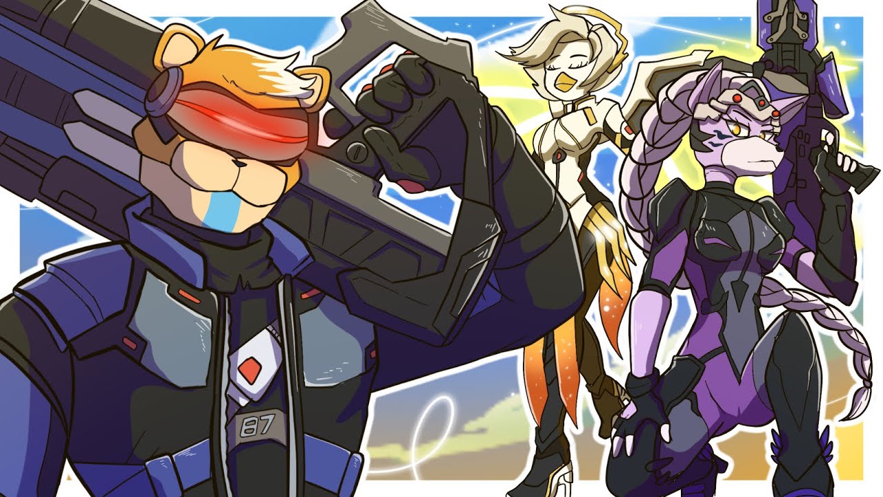 Freddy Roxy & Chica from FNAF Play Overwatch (FNAF security breach animation)