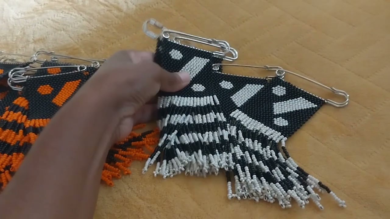 Beaded pins| company logo| how to bead|African beaded work
