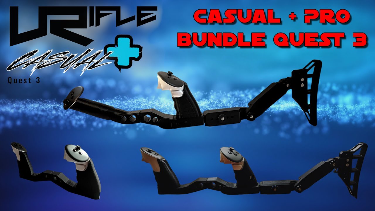 VRifle Casual + Pro Bundle Meta Quest 3 Gunstock - VR Shooter Action neu definiert!