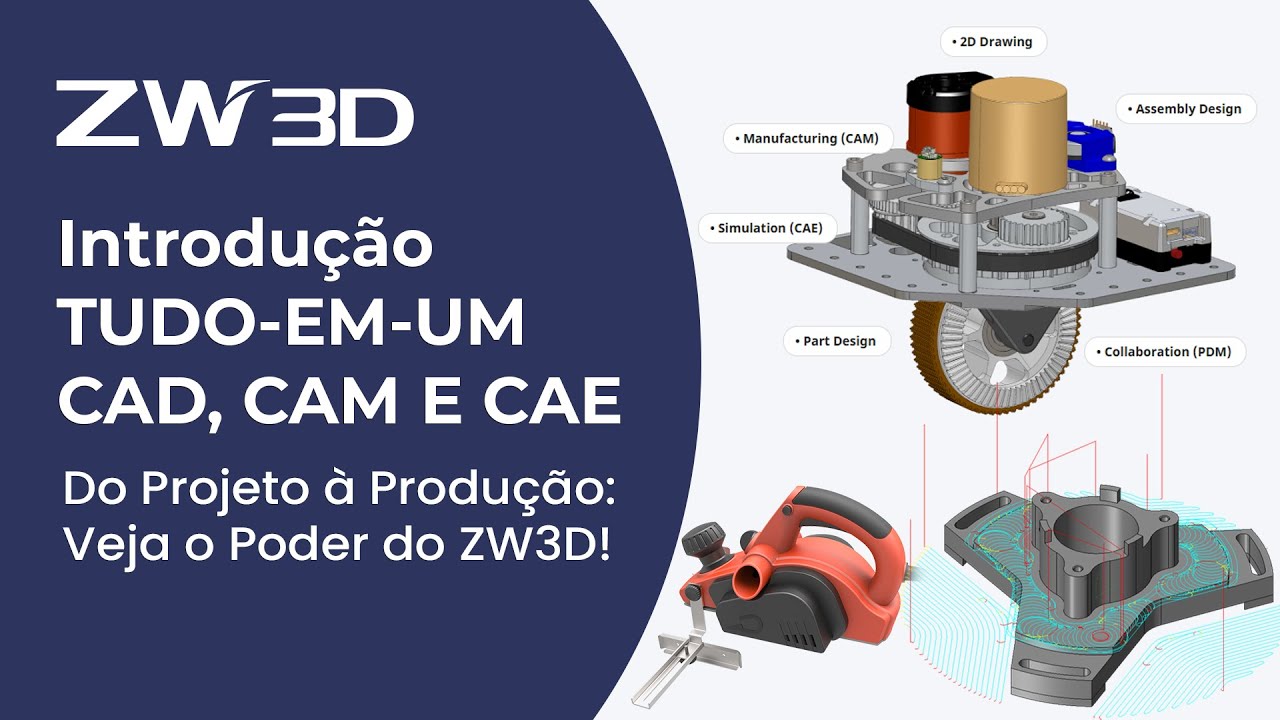ZW3D: O Software 3D Completo para CAD, CAM e CAE | Design, Simulação e Manufatura em Um Só Lugar