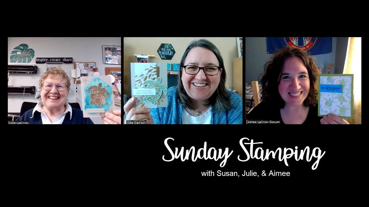Sunday Stamping Ep 95: Stampin' Up! Sea Turtles Cards Ideas | Gilded Leafing | Baby Wipe Technique