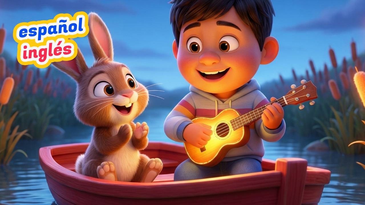 Rema, rema, rema tu bote (Row your boat) Canción de cuna | Canciones Infantiles en Español y Inglés
