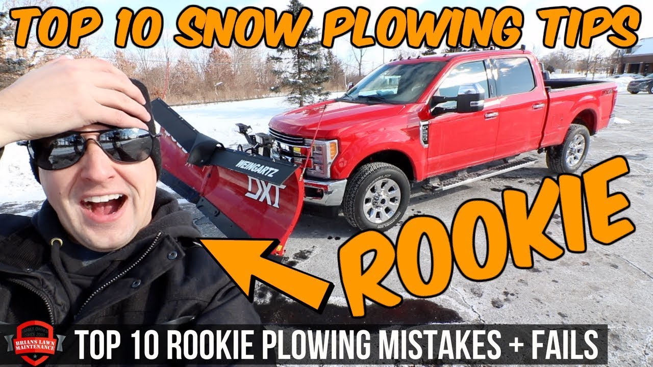 Top 10 ROOKIE Snow Plowing Tips + Fails | My First Season Plowing Snow + Funny Stories