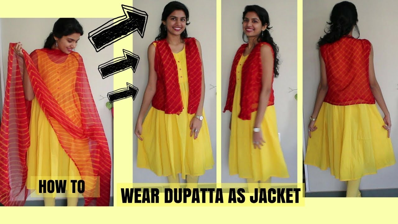 How To Wear Dupatta As Jacket | Easy DIY Using Safety Pins| PART 1