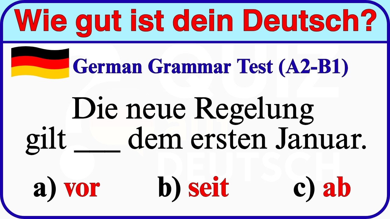 Deutsch-Test | A2, B1 oder B2? - Wie gut ist dein Deutsch wirklich? 🤔