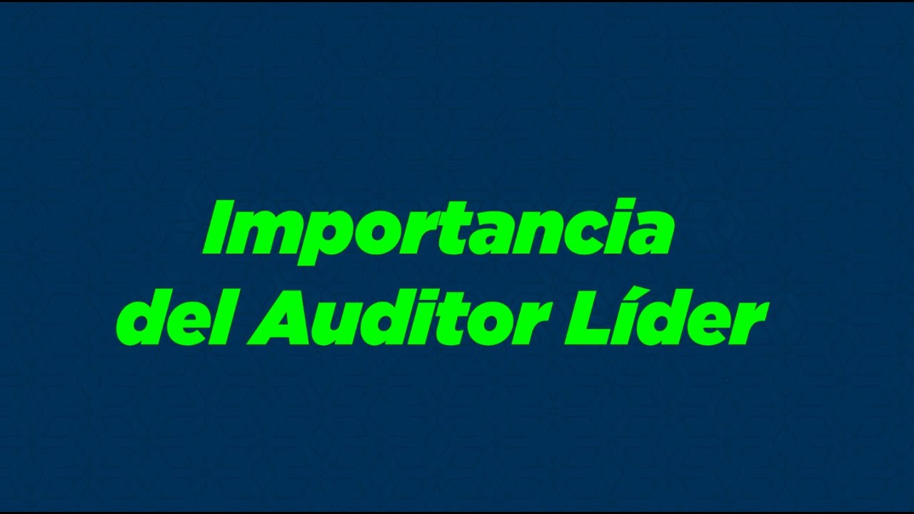 La Importancia del Auditor L&iacute;der en las Organizaciones.