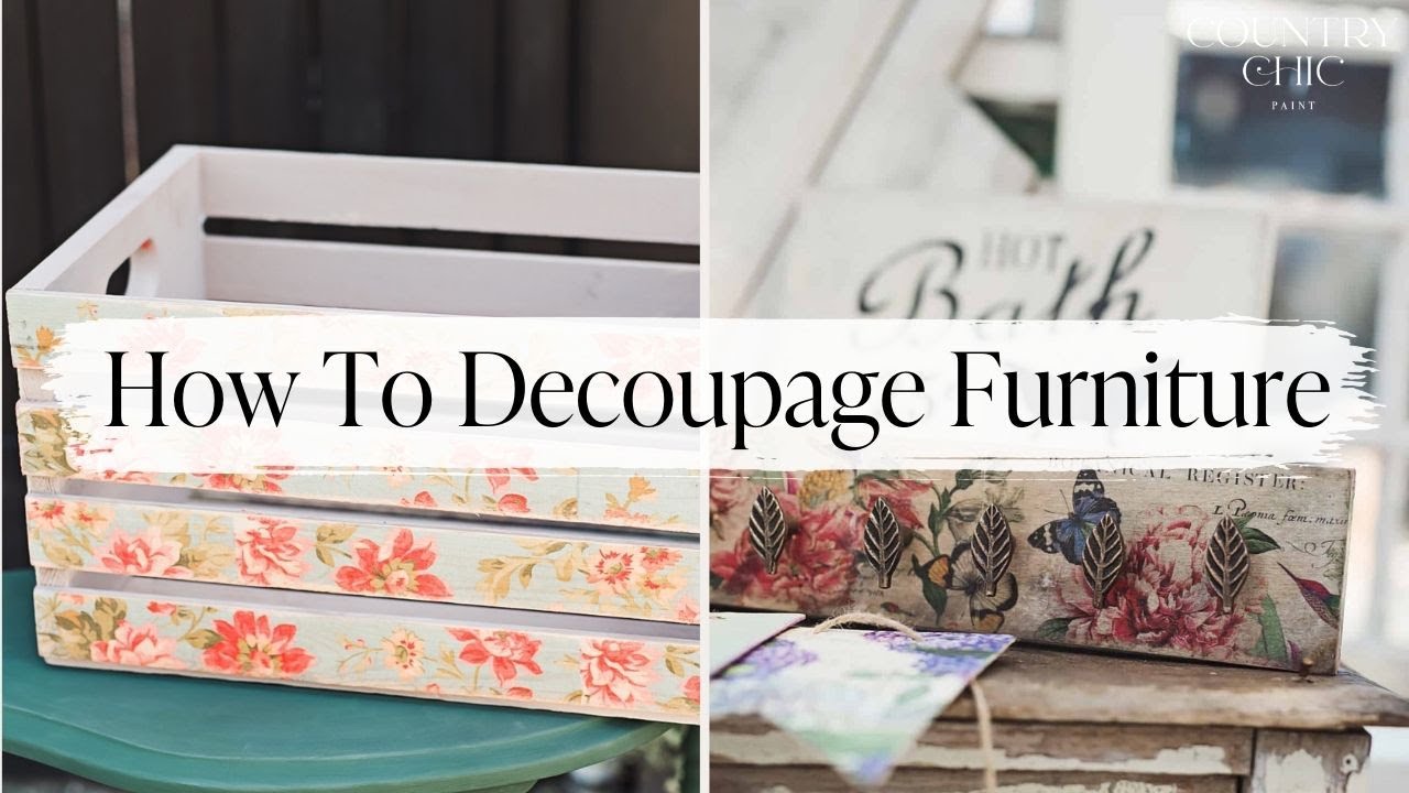 How to Decoupage Furniture & Home Decor with Image Transfer Medium | Decoupaging Tutorial