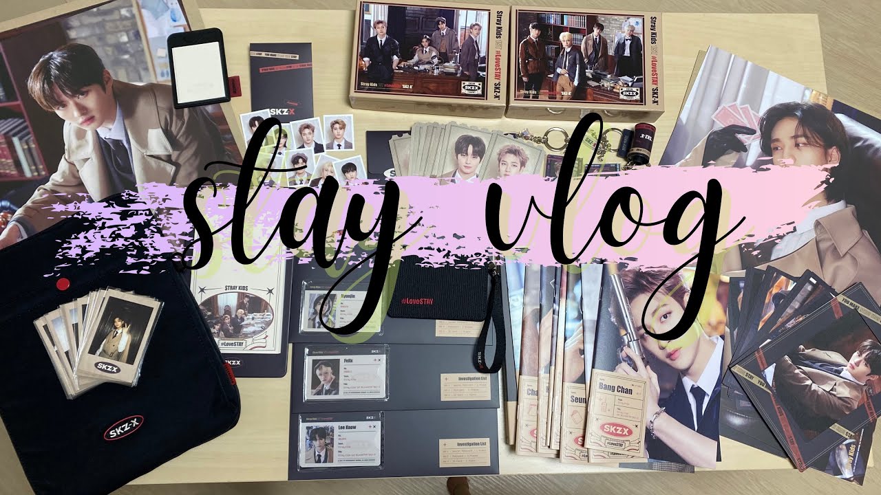 [stay vlog#9] stray kids fanmeeting skz-x #LoveStay merch unboxing