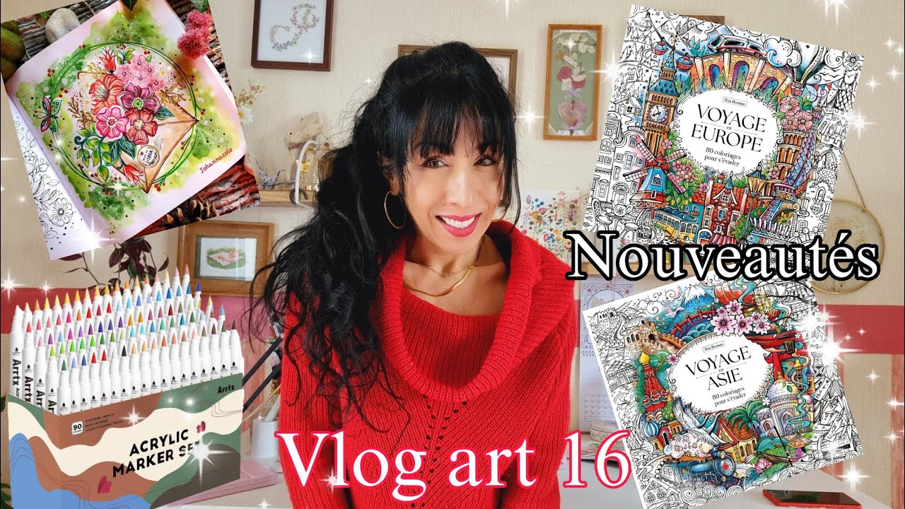 Vlogart  16: Du coloriage avec Rita berman🌸 et je suis tombée malade 😷