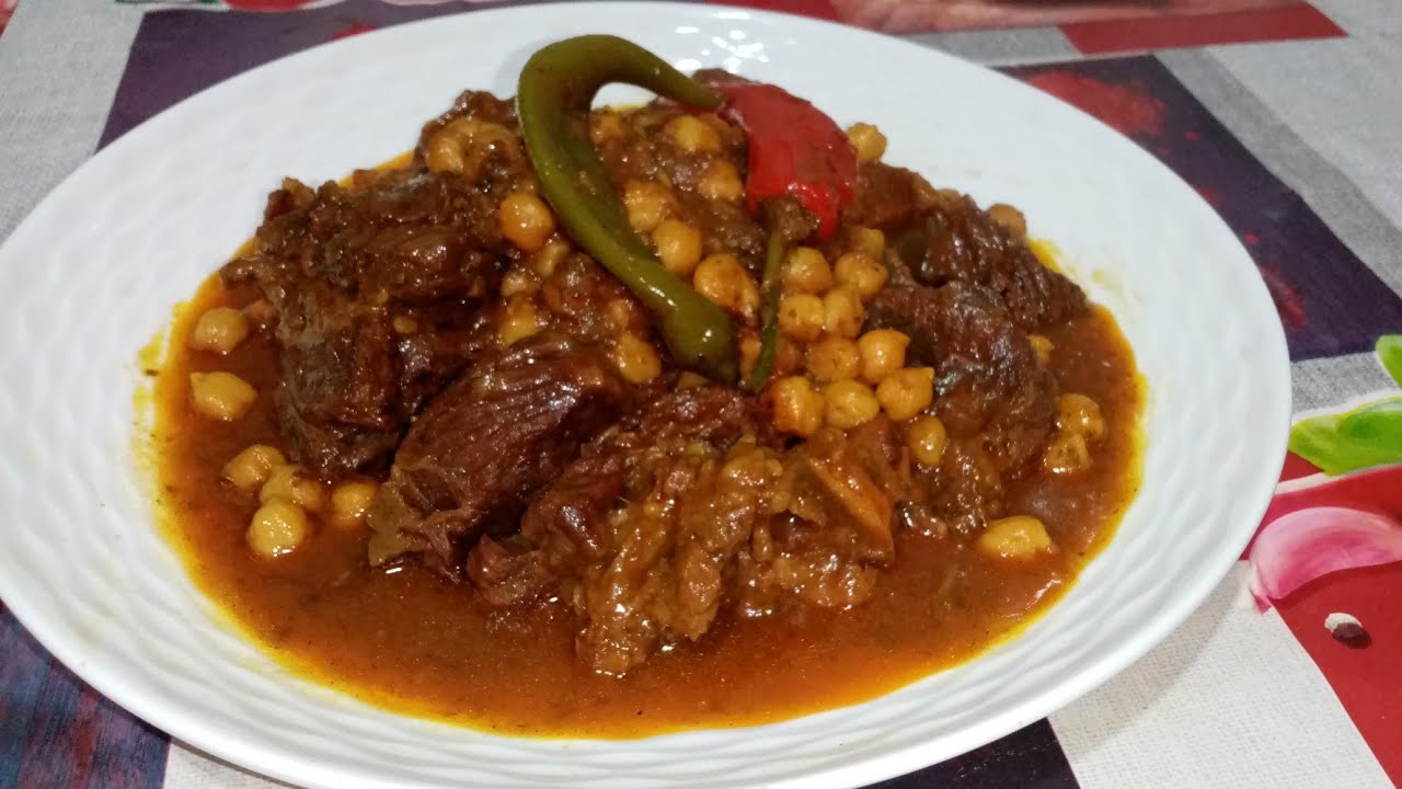 لحم الراس بالحمص كيجي معسل وبنين وبطريقة سهلة 😋