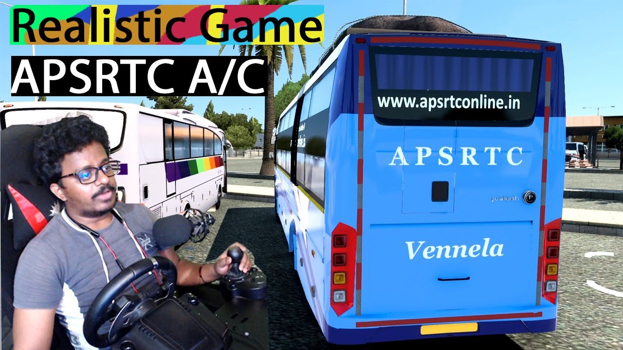 APSRTC Vennela A/C Sleeper Bus VSP to HYD  Driving with Steering Telugu | Euro Truck Simulator 2