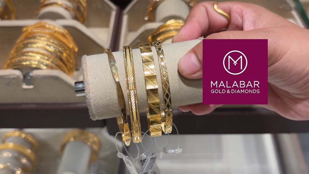 Malabar gold single kada bangle designs in lightweight 8 grams onwards lightweight to heavy designs 