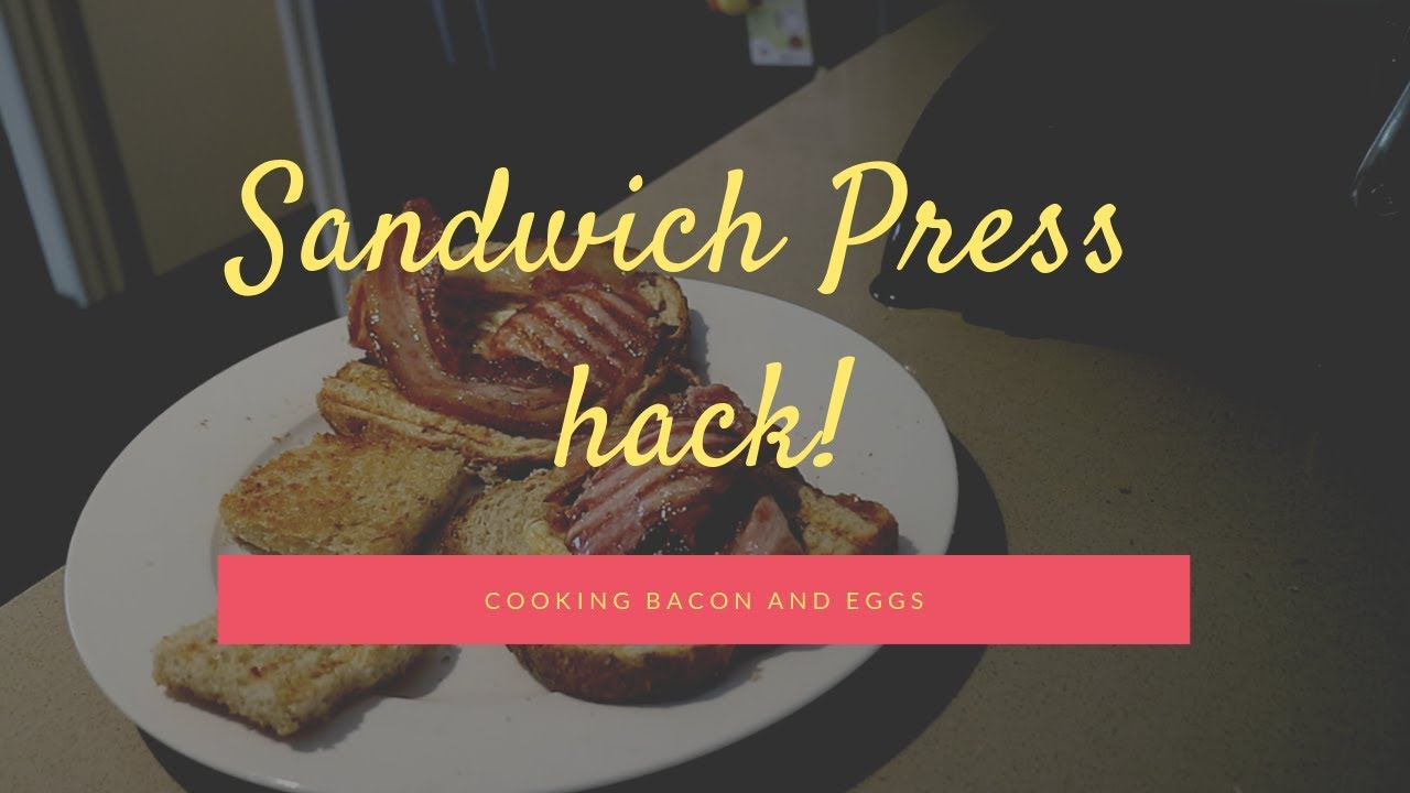 Fastest Bacon and Eggs Ever! Sandwich Press HACK!!!