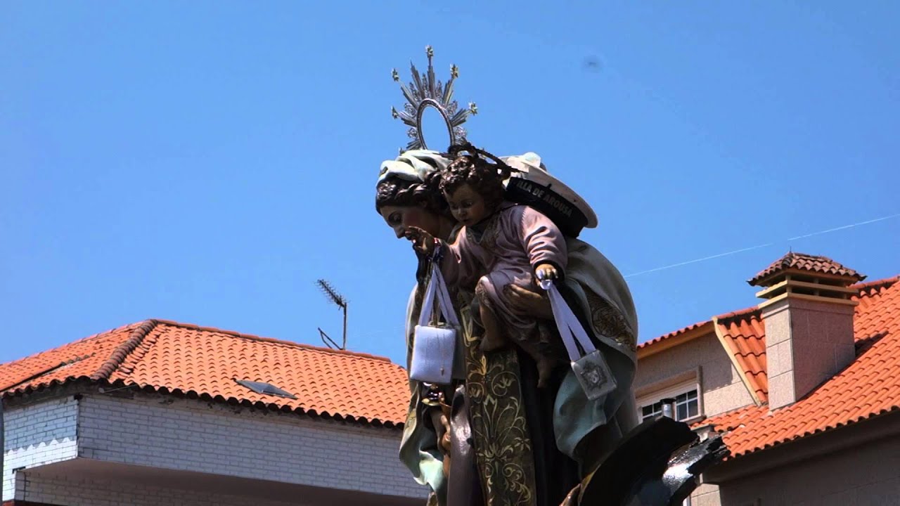 Festas do Carmen 2014 Illa de Arousa , Cancion A todo ancho do mar - Procesión marítima