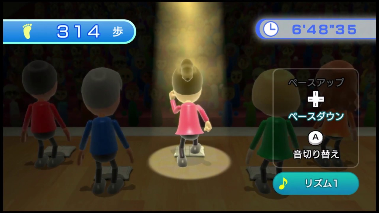 踏み台昇降10分 ペース最速 Wii Fit U ながら踏み台 外に出たくない日は室内でショコ！（雨・猛暑・花粉症・雪…）