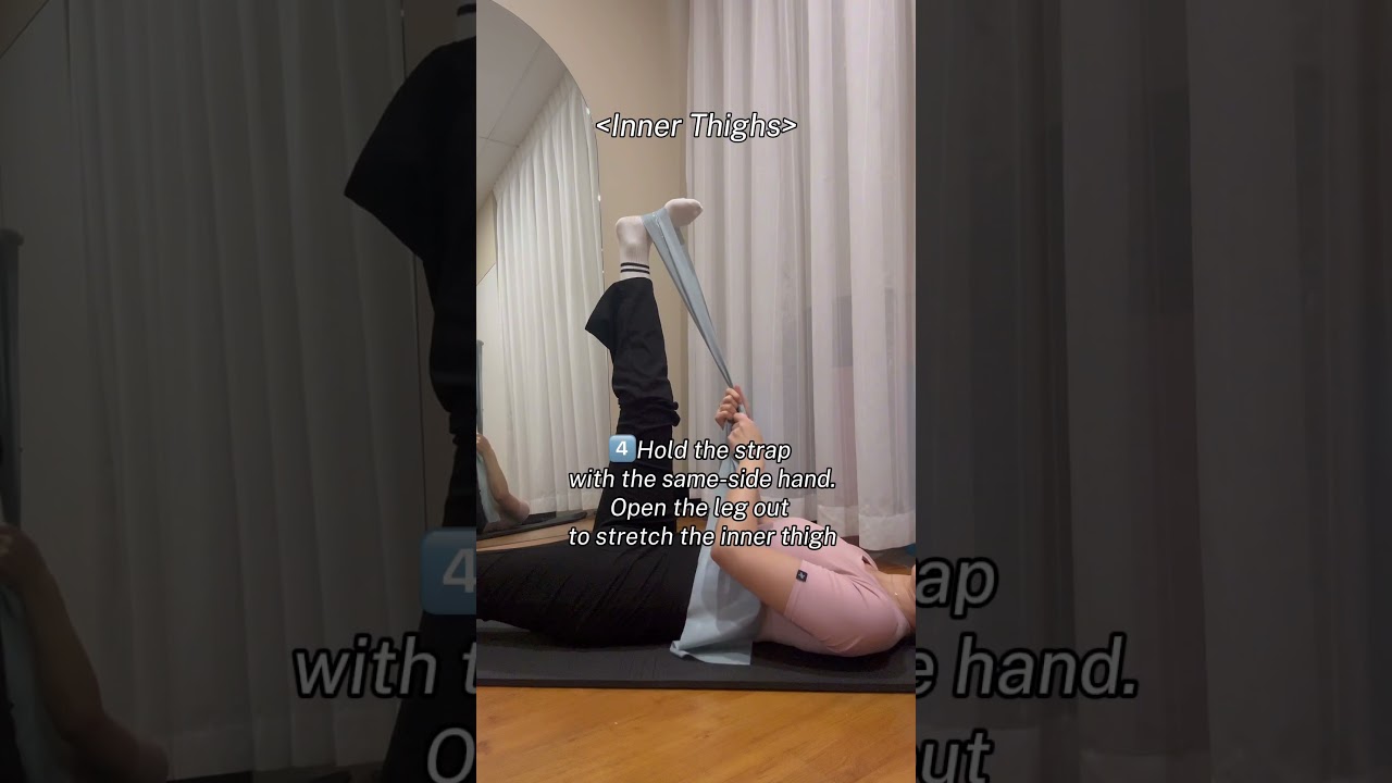 3 Gentle Leg Stretches with a Resistance Band | Pilates at Home 