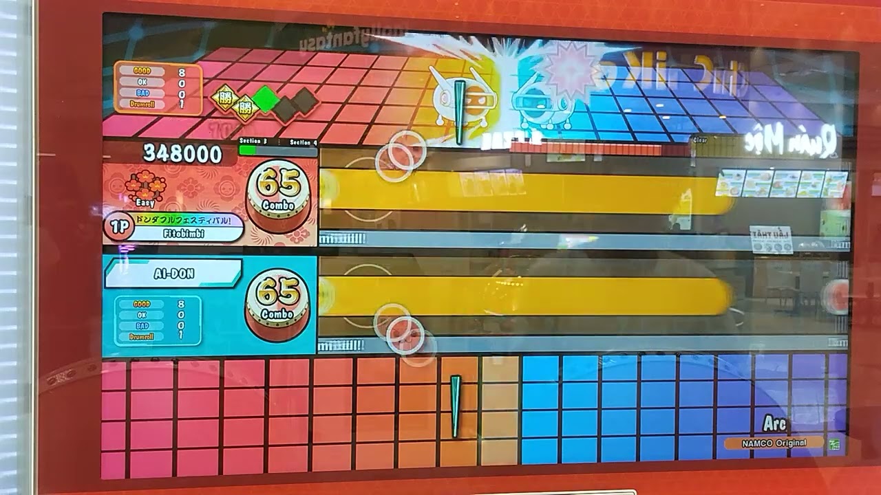 Taiko no Tatsujin(太鼓の達人)-弧 Easy Full combo(AI Battle)