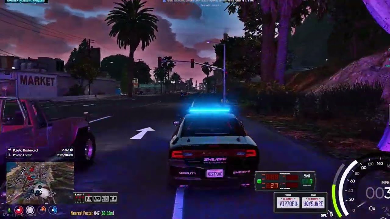 GTA5 FIVEM Police chase 