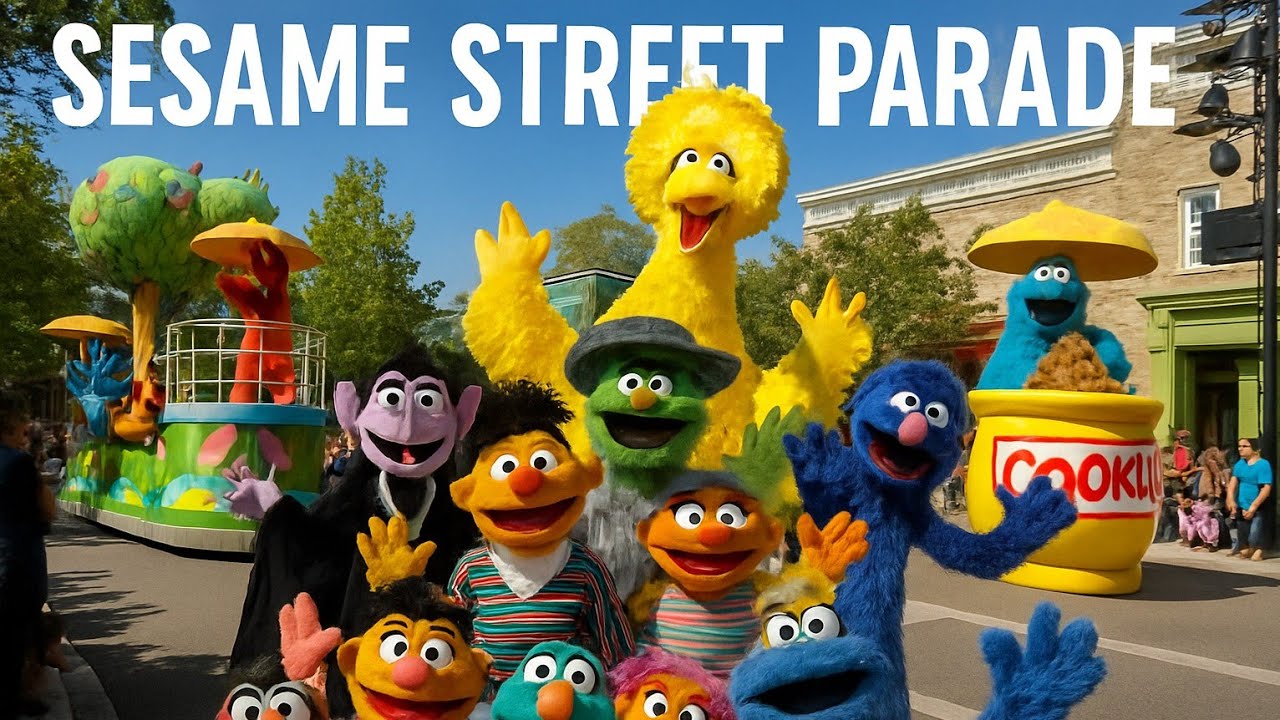 Colorful Sesame Street Parade at SeaWorld Orlando – Elmo, Big Bird, Cookie Monster & More!