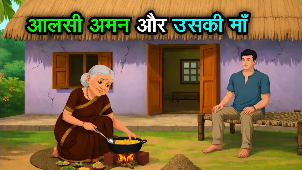 आलसी अमन और उसकी माँ... | Emotional Cartoon Story | Hindi Story | Cartoon Story | Hindi Kahani |