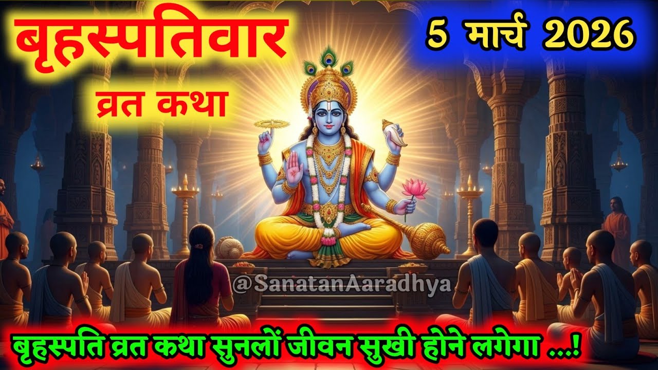 बृहस्पतिवार व्रत कथा | Brihaspativar Vrat Katha | Guruvar Vrat  Katha | Brihaspatidev vrat katha