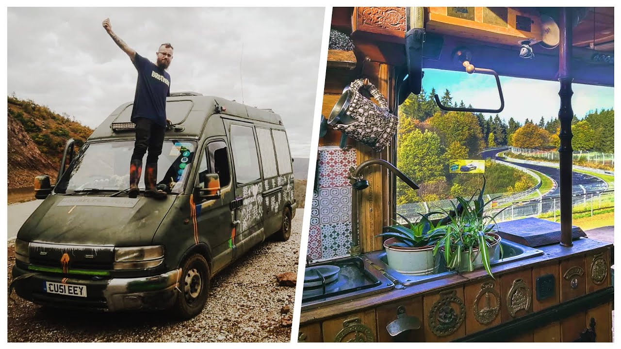 This INGENIOUS BUDGET Van Conversion 🚐 has a FALSE FLOOR for KAYAKS - $2,500 FOR VAN & BUILD ⚒️
