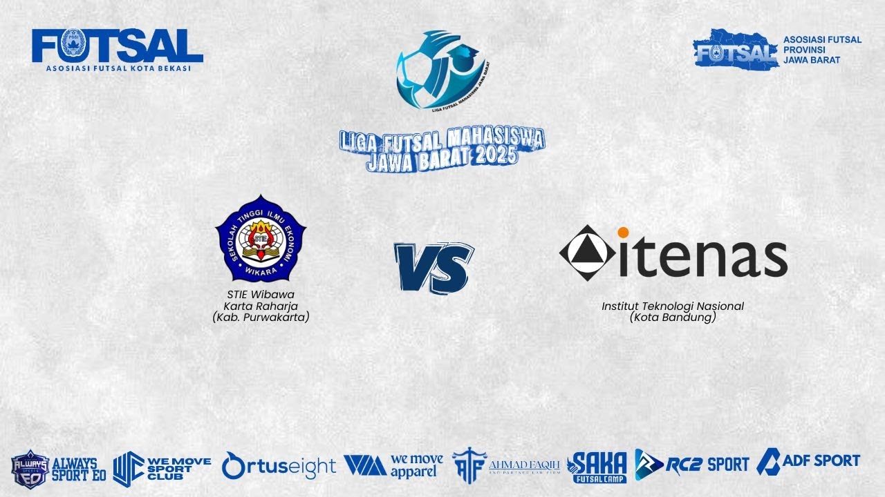 🔴[LIVE] LIGA FUTSAL MAHASISWA JAWA BARAT 2025 || STIE WIKARA VS INSTITUT TEKNOLOGI NASIONAL