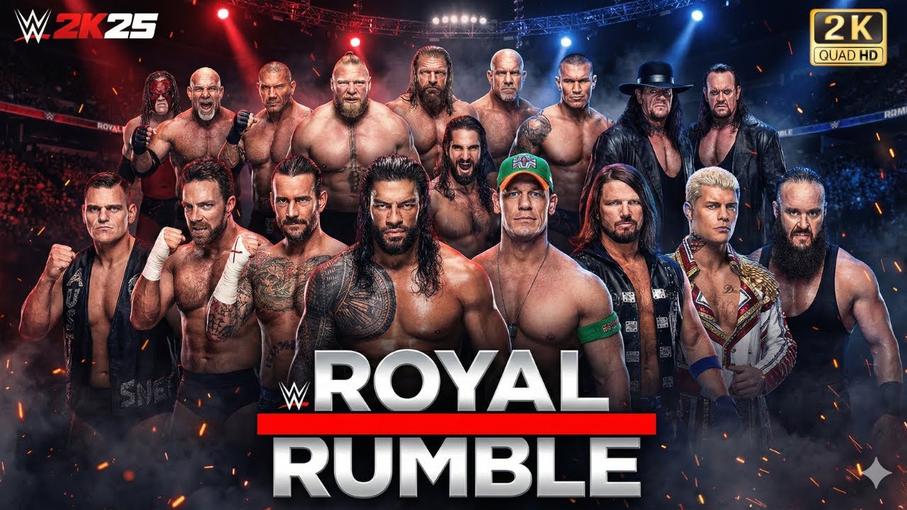 WWE 2K25 – Королевская битва на 30 человек | Легенды против Modern Era Collide, кинематографическ...
