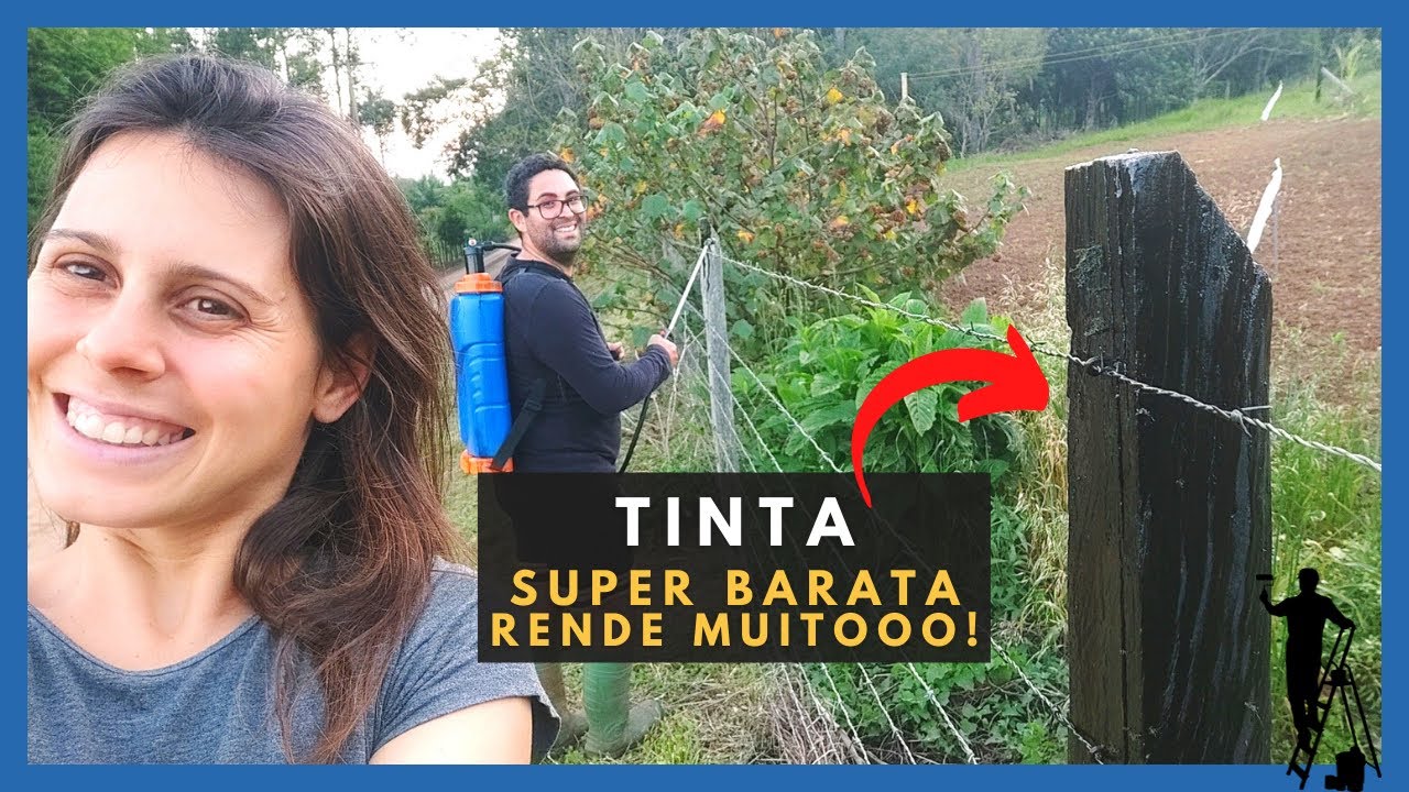 COMO FAZER TINTA SUPER BARATA | Pinte Morões, Estacas, Paredes e muito mais