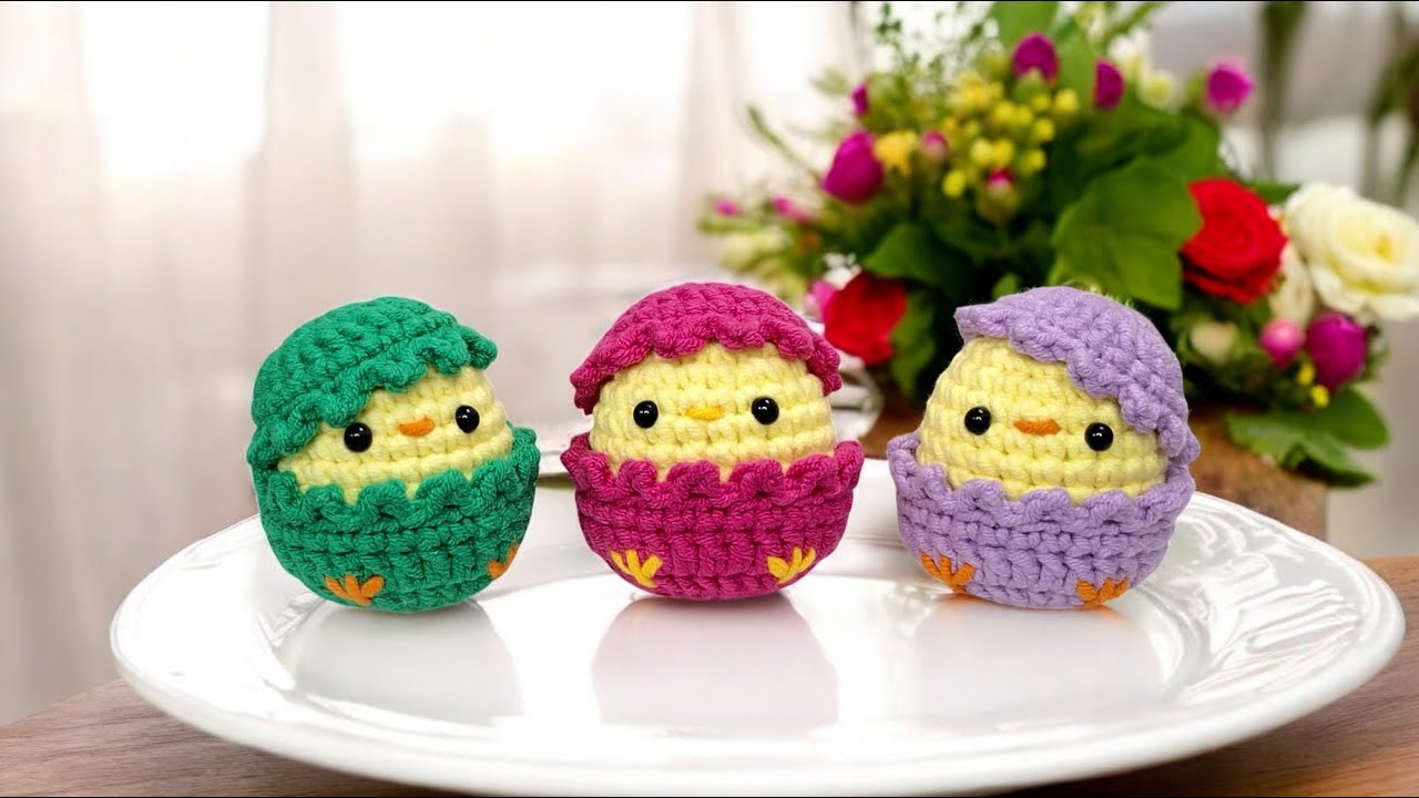 Super Easy & Cute Chick Easter Egg Crochet Tutorial