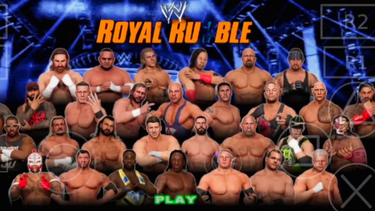 SmackDownpain ALL STAR MOD royal rumble aethersx2 mobile 
