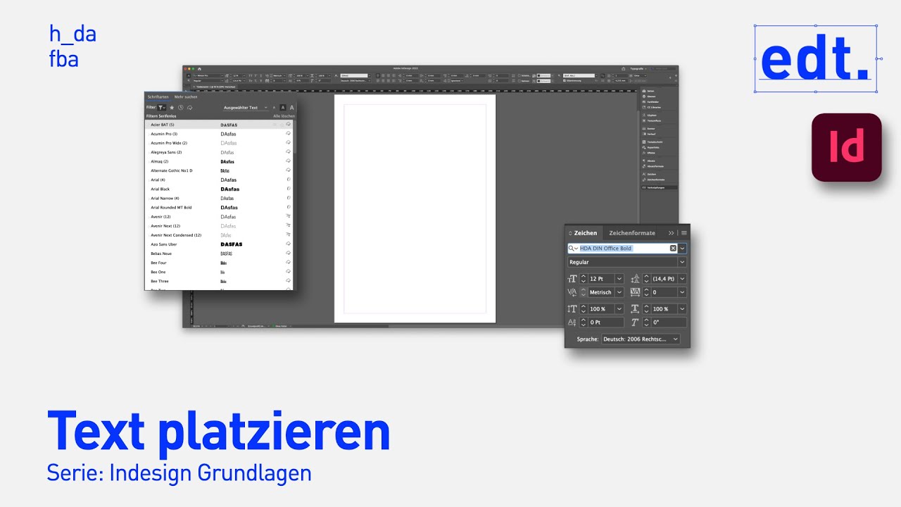 Indesign Tutorial - Text Platzieren