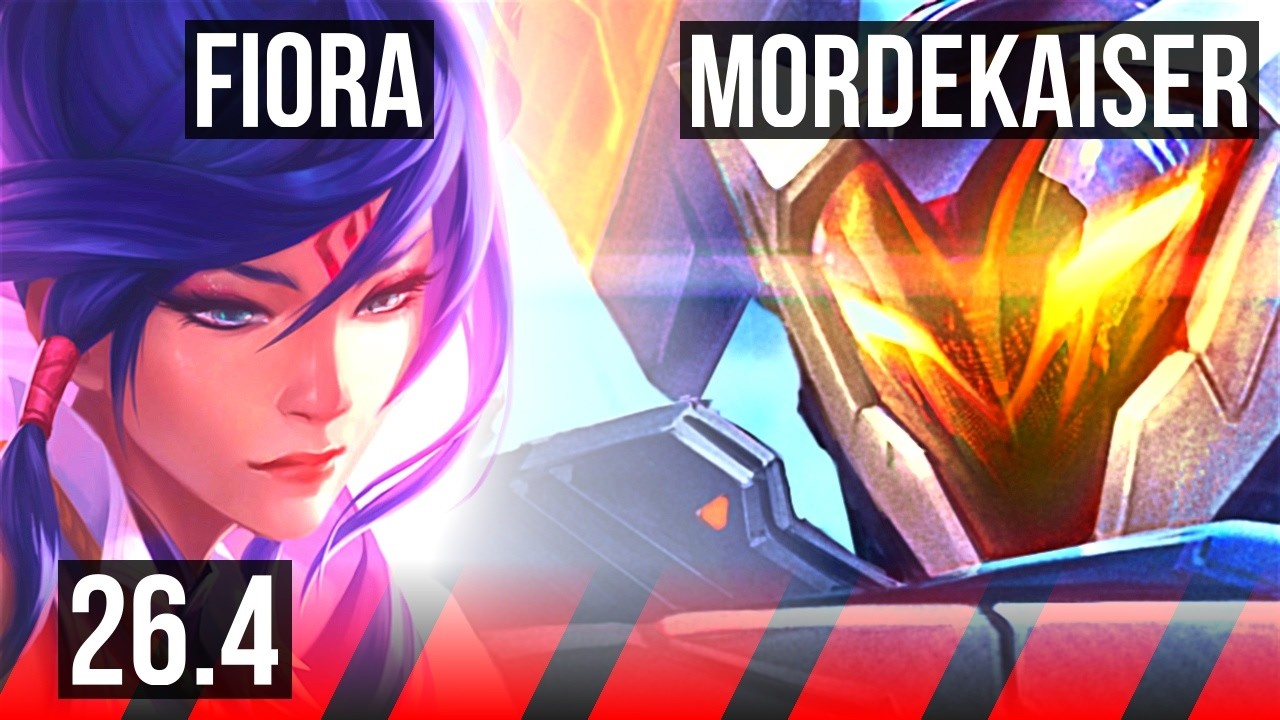 FIORA vs MORDEKAISER (TOP) | 6k gold comeback, Good KDA: 13/3/9 | KR Master | 26.4