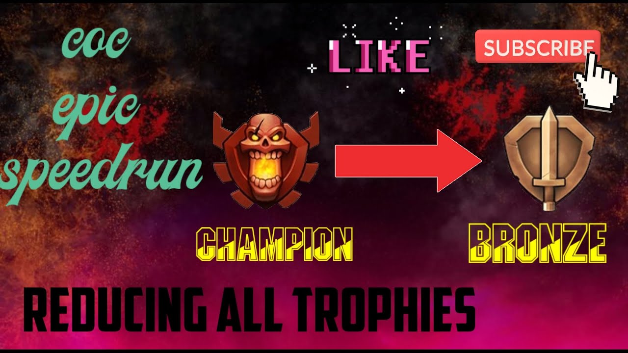 😱reducing trophies from champion to bronze epic speedrun 😱 must watch this video