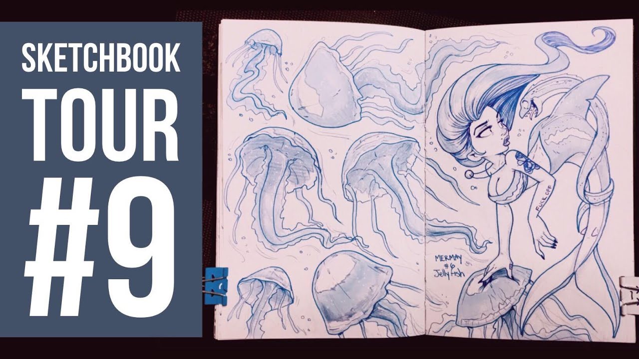 Sketchbook tour #9. Part 1 of 2018