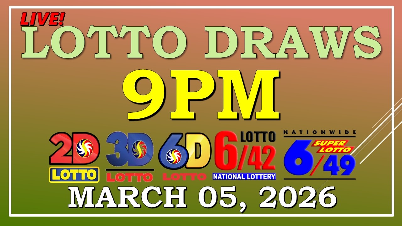 LOTTO RESULT  9PM DRAW , MARCH 05,  2026@LottoResultTV15K