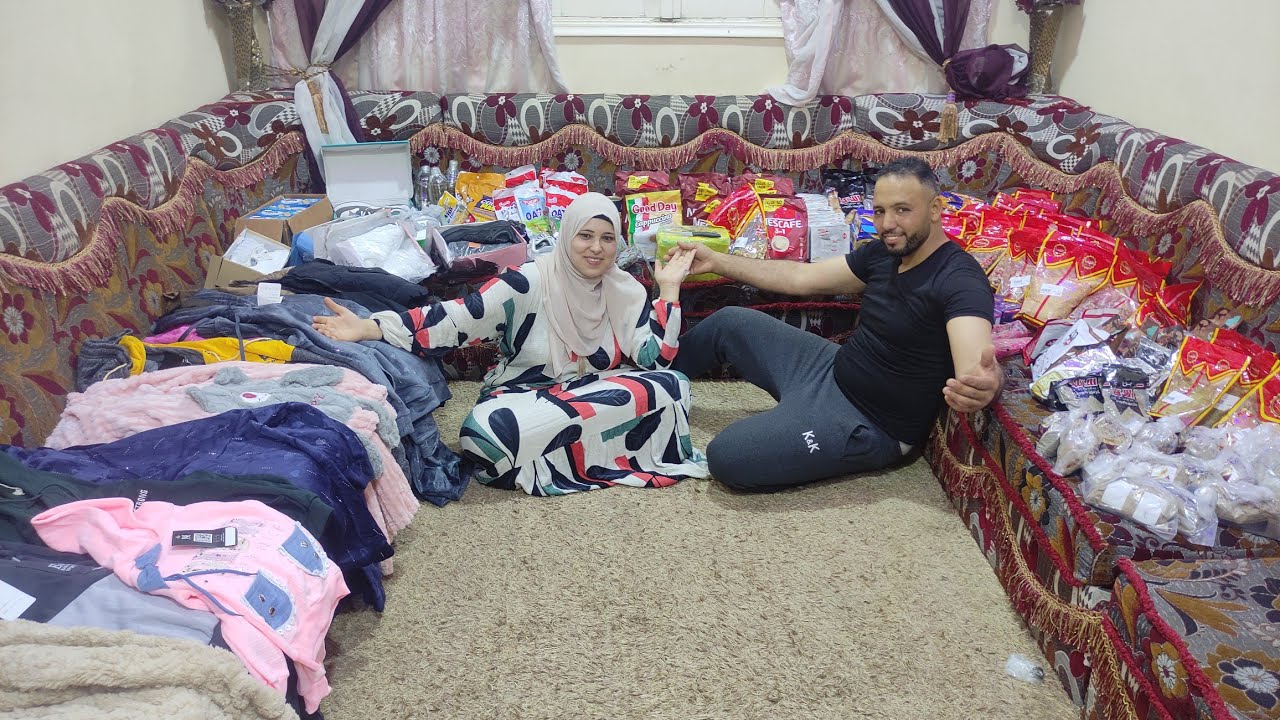 وأخيراً زوجى🧔رجع بالسلامه✈️بعد طول انتظار وغياب🤝طال والفرحه🥰ملت البيت ورجع بالخير كله لينا😱🤲#