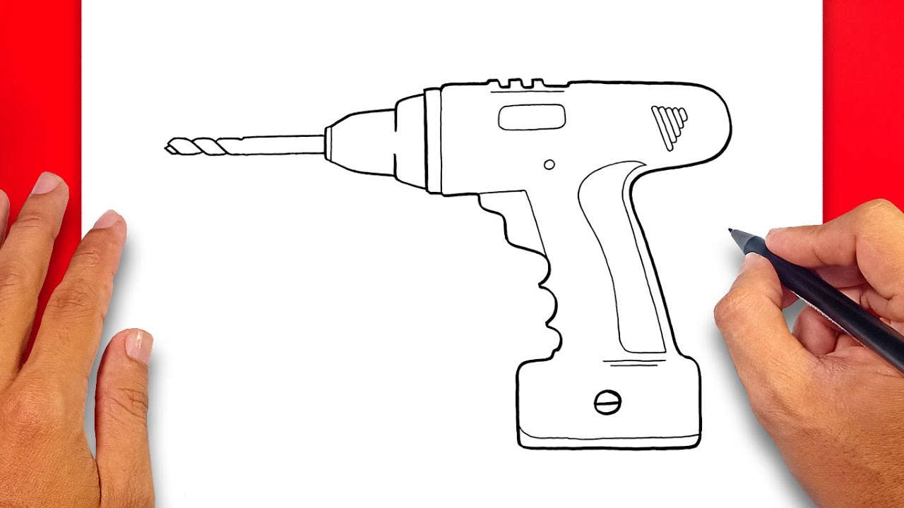 How to draw Hand Drill - Easy Drawing Hand Drill