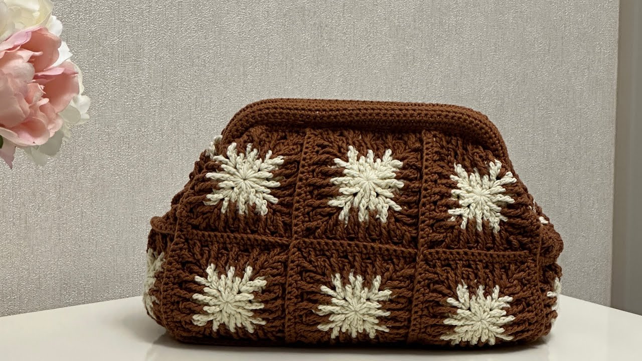 MOZAİK MOTİF BURSLU ÇANTA ÖRÜYORUZ  #knitting #bursluçanta #motif #ayshahobi