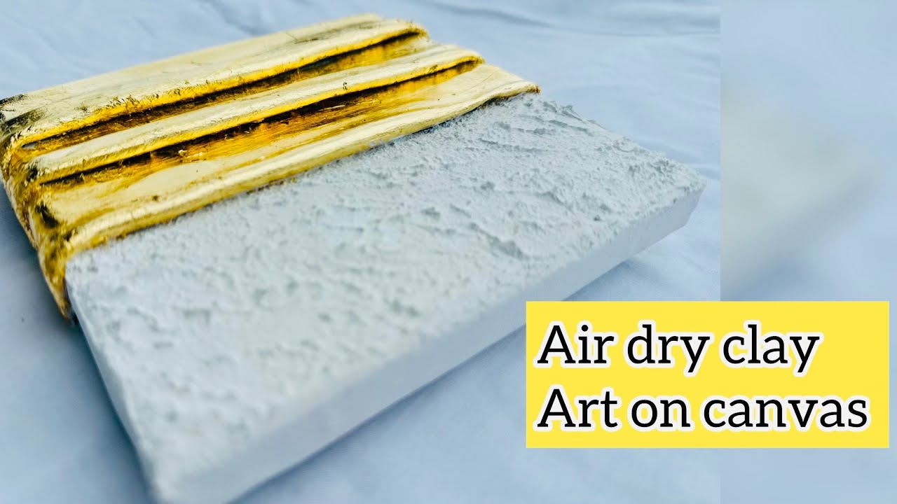 Golden Flow | Air Dry Clay & Texture Art | Minimalist Abstract Painting
