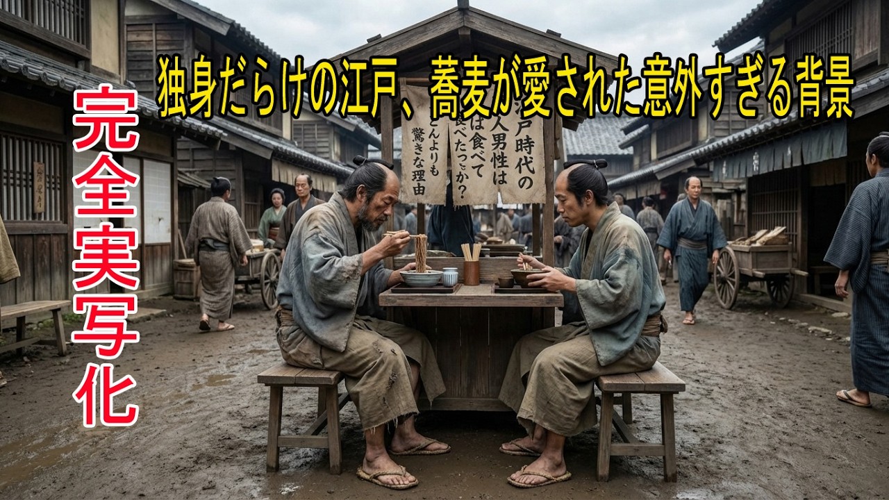 【AI完全再現】なぜ江戸の男たちは蕎麦屋に通ったのか？独身生活を支えた一杯の正体