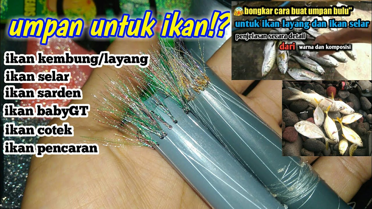 cara buat umpan casting bulu kotrekan #tutorial