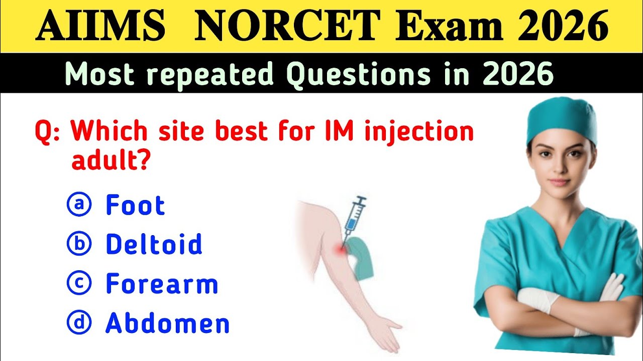 aiims exam preparation for staff nurse | norcet previous year question paper | aiims norcet 2026 MCQ