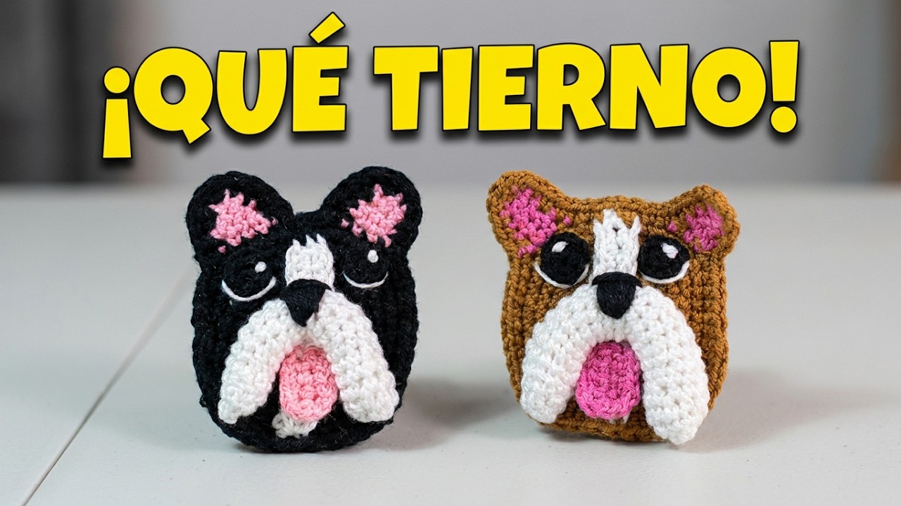 PERRITOS BULLDOG TEJIDOS EN ANILLAS DE LATAS 🥰🥰!!!