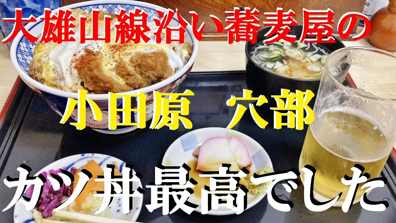 NEW 小田原ぶらり旅★散歩帰りによったそば屋さんのカツ丼と味噌汁がウマかった【翁庵】穴部店