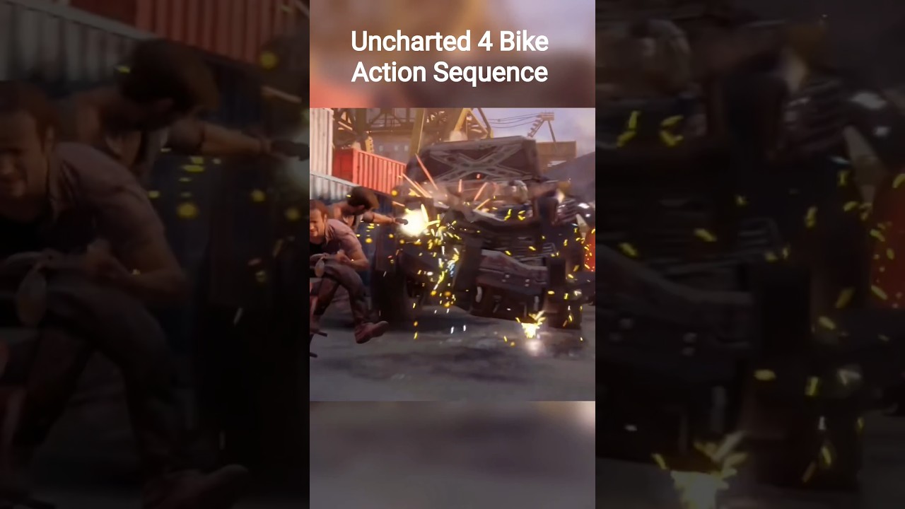Uncharted 4 Bike Action Sequence 
